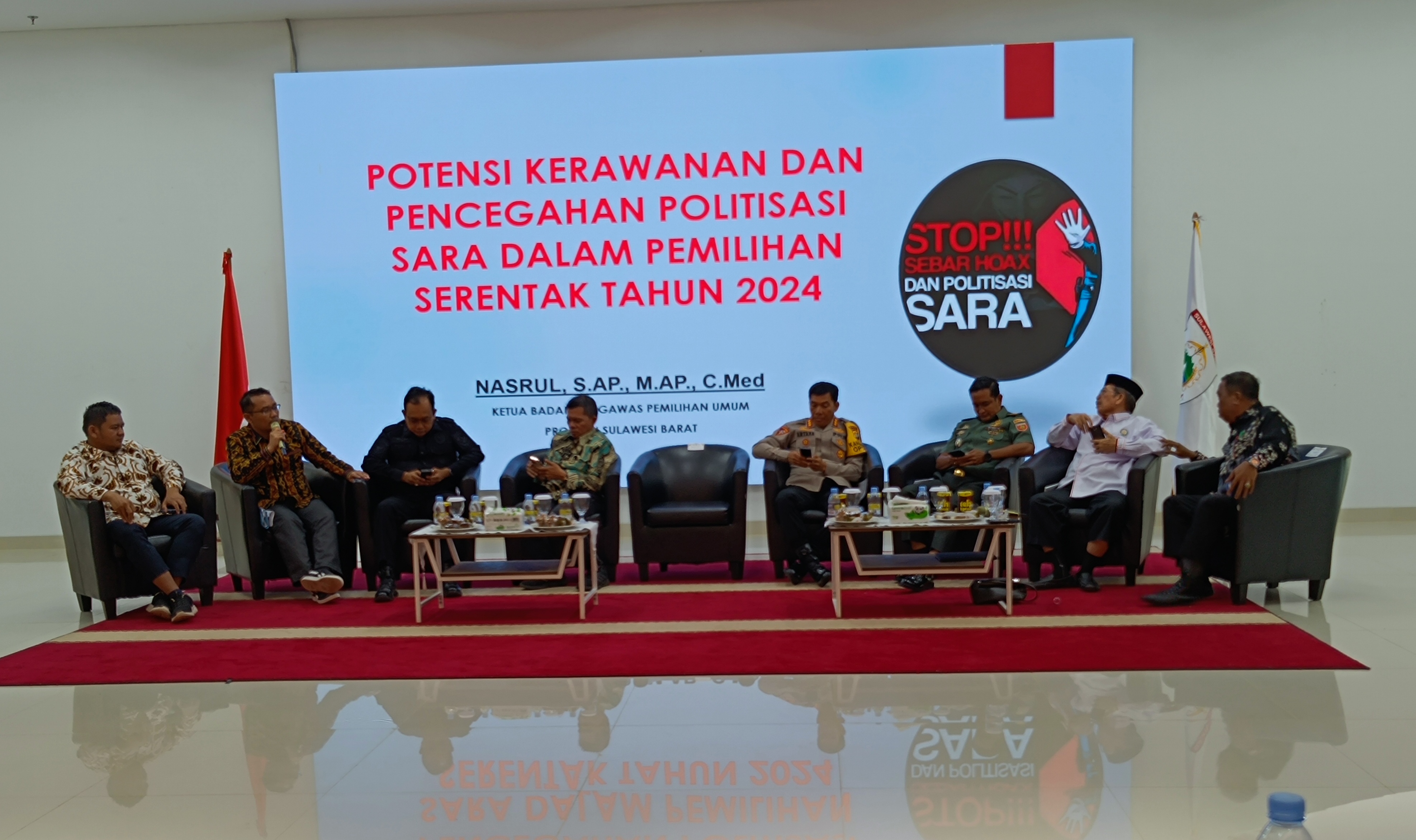 Ketua Bawaslu Sulbar Tekankan Netralitas ASN dan Pencegahan Isu SARA dalam Rapat Koordinasi Forkopimda