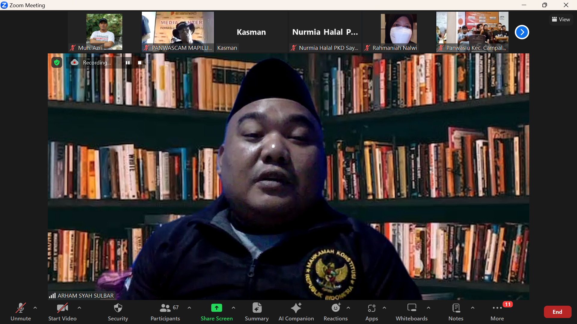 Arham jadi Narsum :Berpesan Jaga Suara Rakyat di TPS