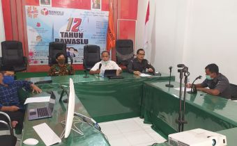 Bahas Kelanjutan Pilkada, Bawaslu Sulbar Rapat Daring Bersama Bawaslu Kabupaten