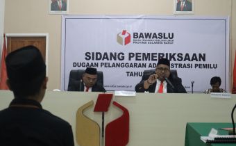 Bawaslu Sulbar Kembali Gelar Sidang Pemeriksaan Dugaan Pelanggaran Administrasi Dengan Agenda Pembuktian