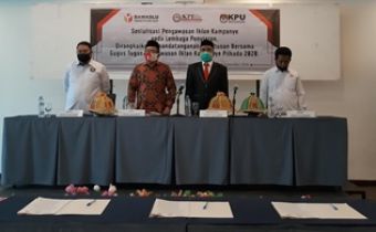 Jelang Masa Kampanye, Bawaslu-KPU-KPID Teken Kepber