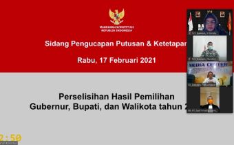 Putusan MK Terhadap Permohonan PHP Pilkada Mamuju 2020 Tidak Dapat Diterima