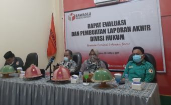 Bawaslu Sulbar Konsolidasikan Laporan Akhir Divisi Hukum