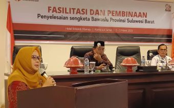 Bawaslu Sulbar Gelar Fasilitasi dan Pembinaan, Optimalisasi Penyelesaian Sengketa Proses Pemilu