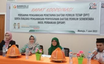Jelang Penetapan DPT, Bawaslu Sulbar Gelar Rakor Bersama Bawaslu Kabupaten